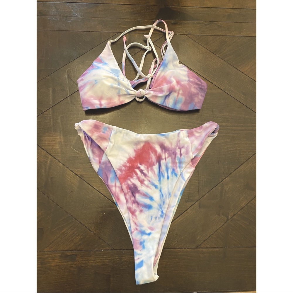 NWOT Tie-Dye High-Waisted Bikini